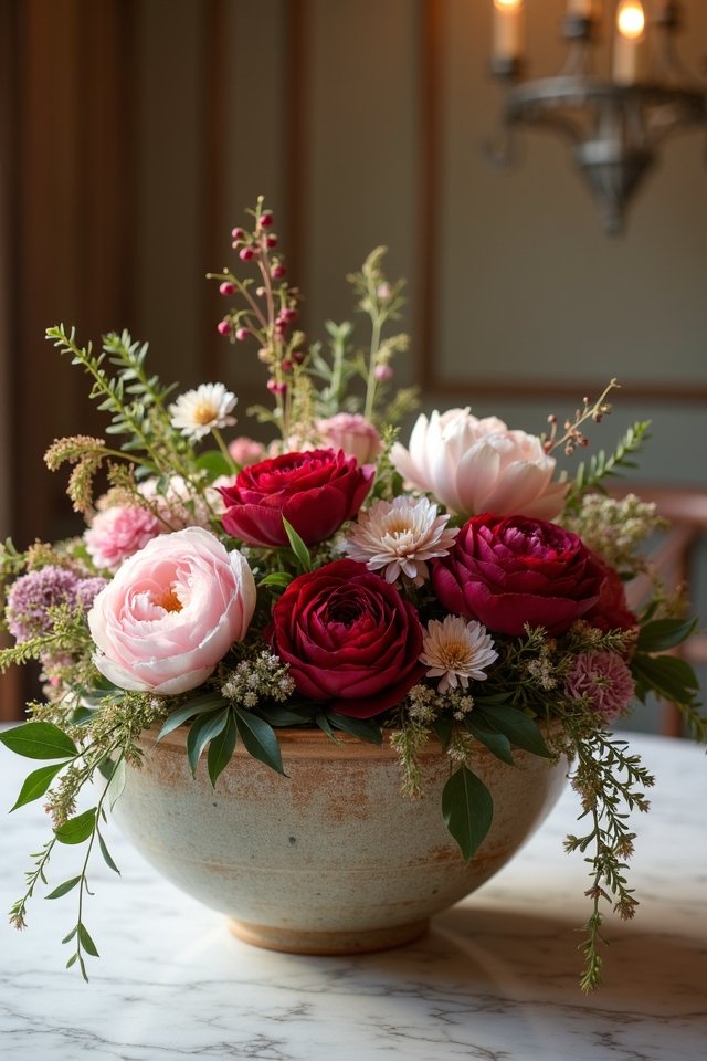 unconventional floral wedding arrangements