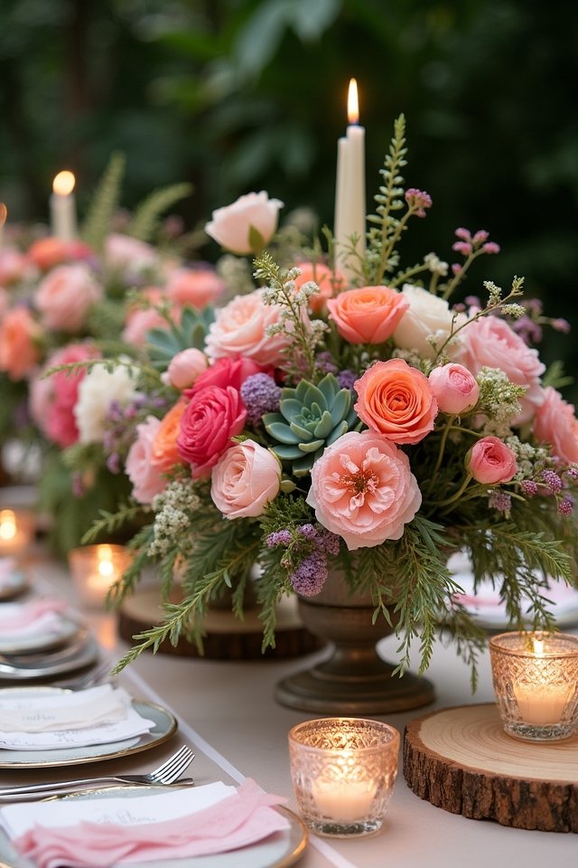 unconventional floral wedding arrangements