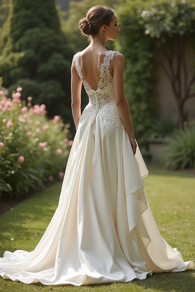 unique asymmetrical wedding gown