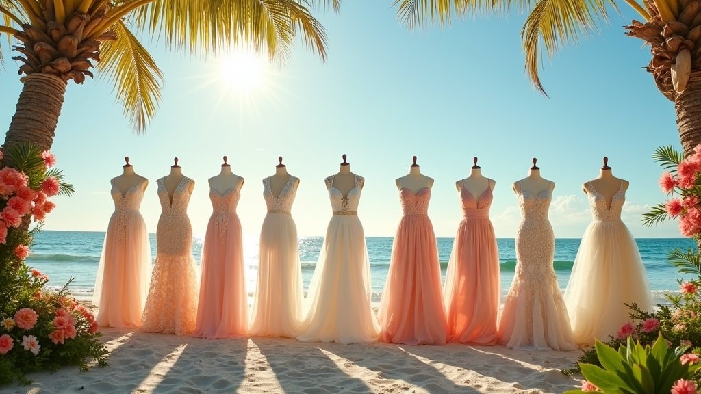 unique beach wedding gowns