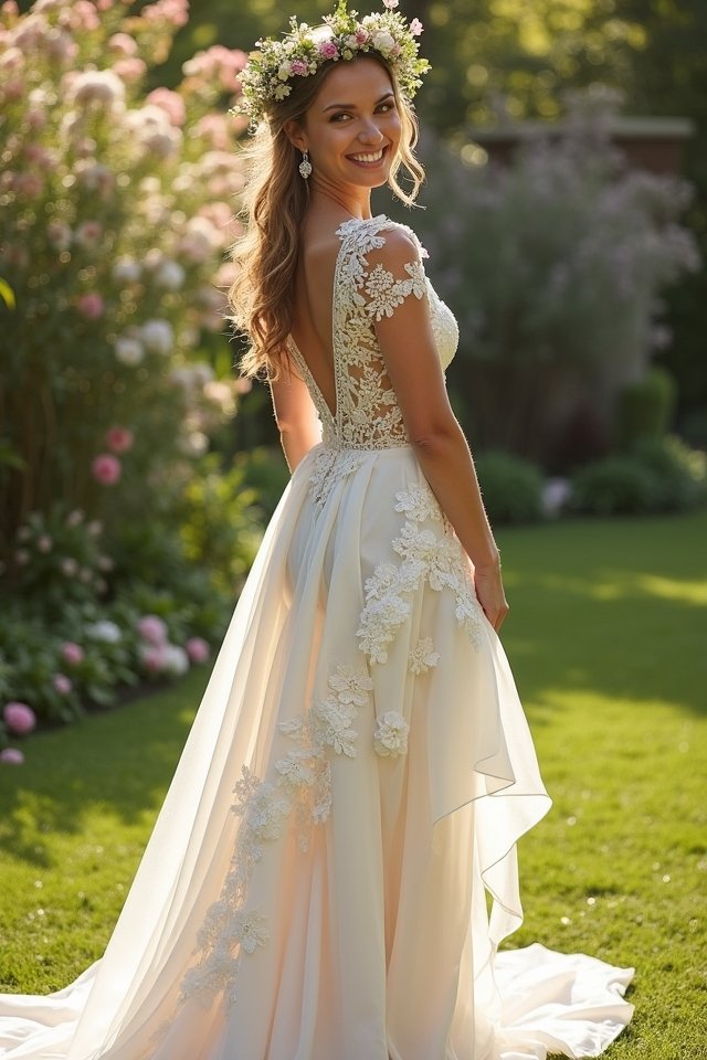 unique bridal asymmetrical hem