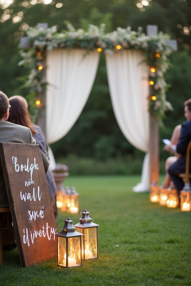 unique ceremony backdrop ideas