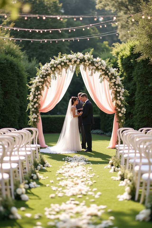 unique ceremony backdrop ideas