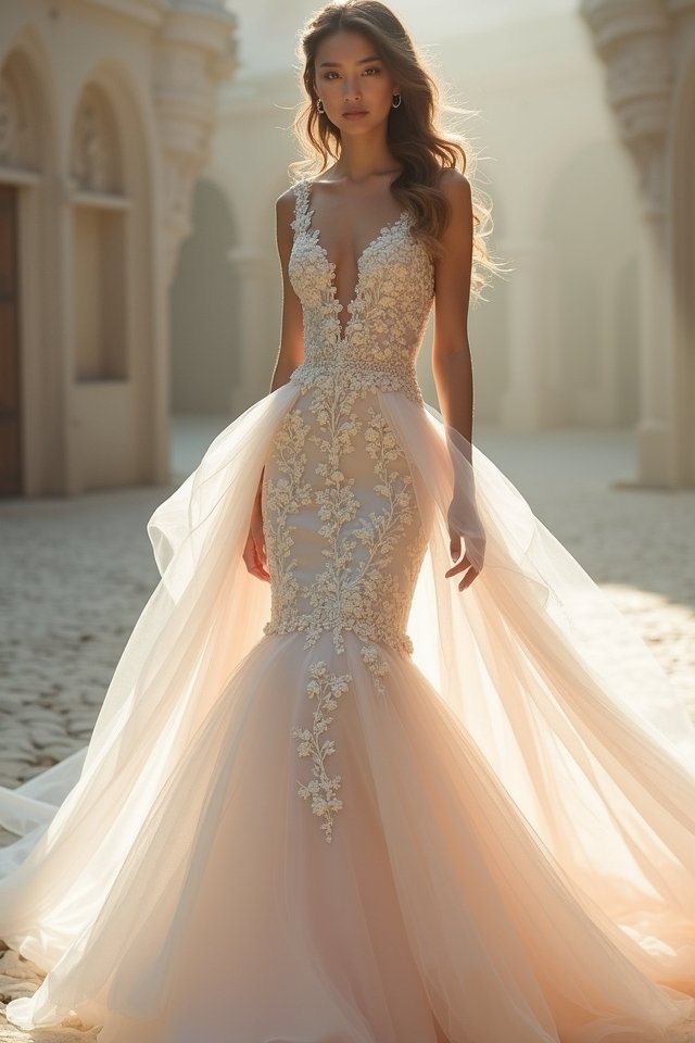 unique elegant mermaid silhouette