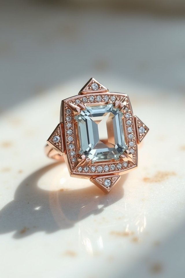 unique geometric engagement rings