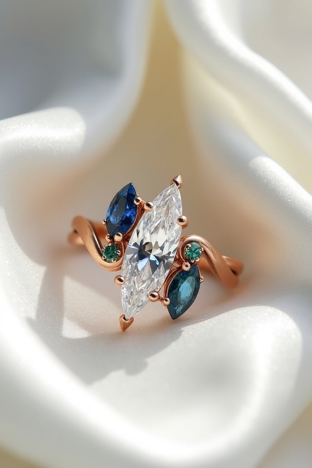 unique non circular engagement rings