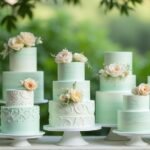 unique pastel green cakes