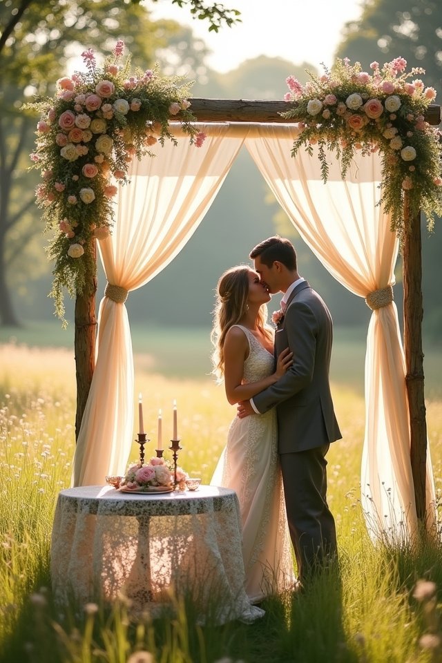 unique rustic ceremony backdrops