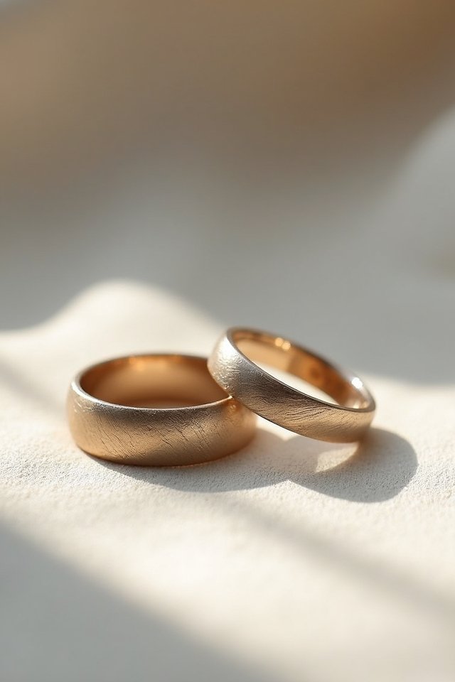 unique textured wedding rings