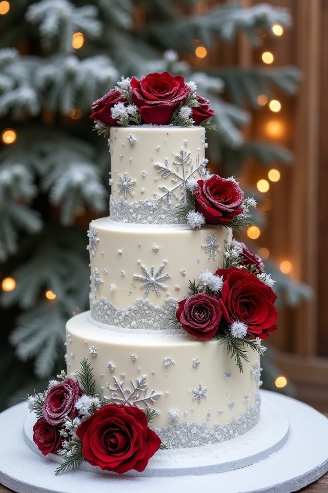 unique winter wedding cakes