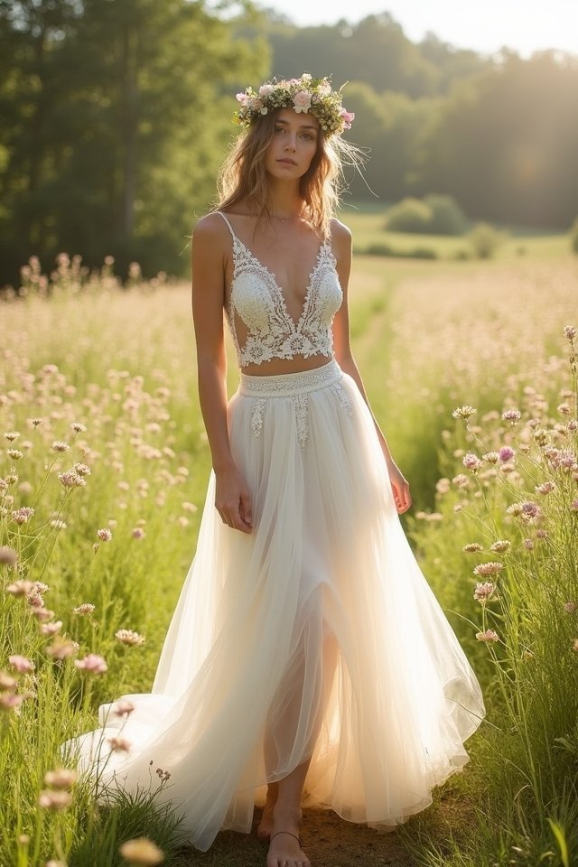 versatile two piece wedding outfits