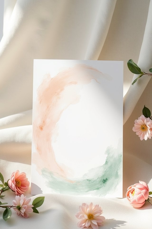 vibrant abstract watercolor invites