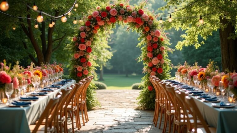 vibrant august wedding colors