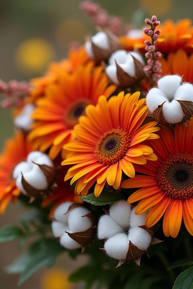 vibrant autumn floral arrangement
