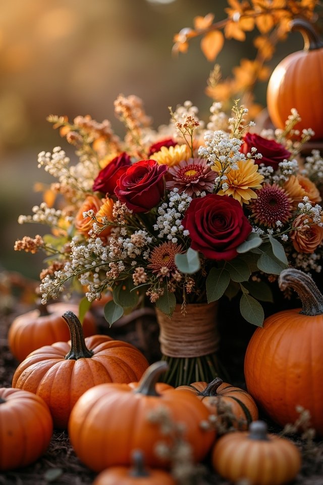 vibrant autumn floral arrangements