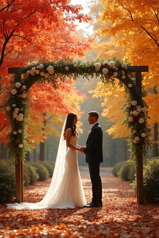 vibrant autumn wedding colors
