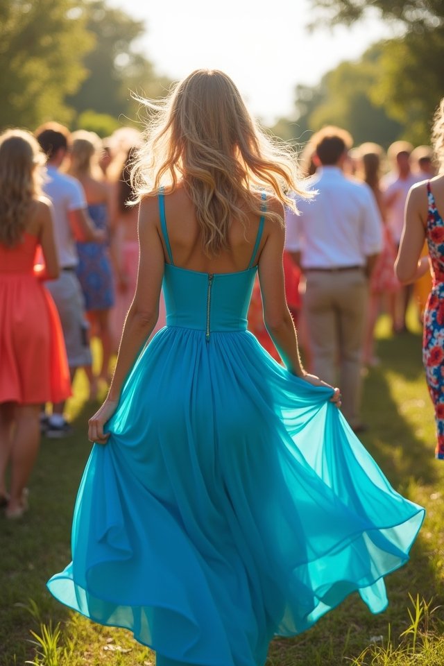 vibrant blue chic silhouette