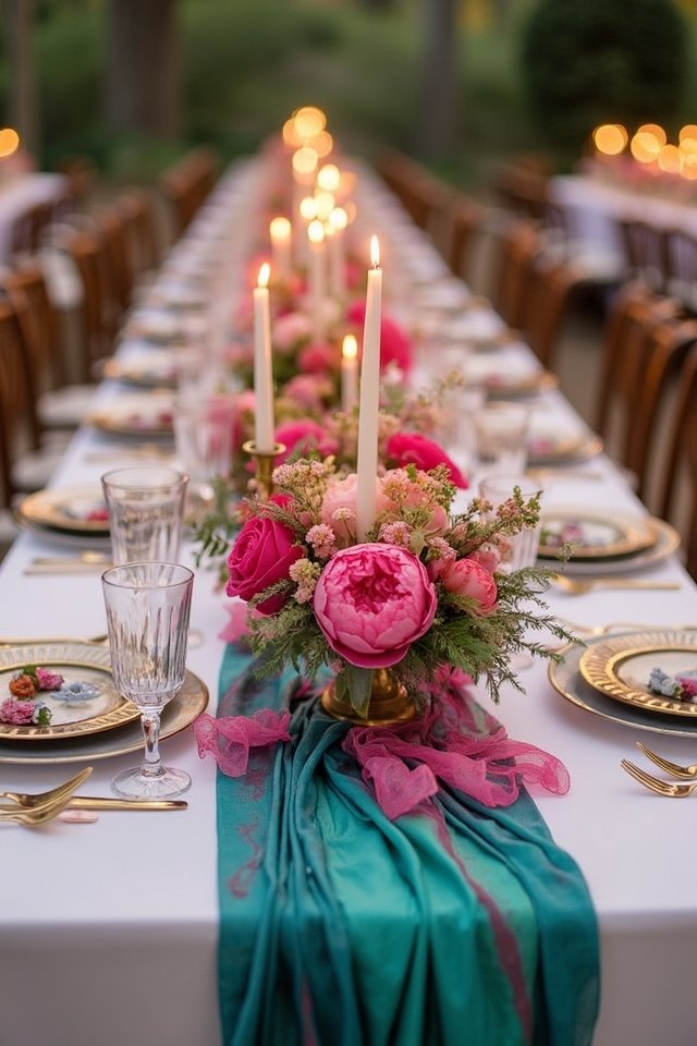vibrant bold wedding decor