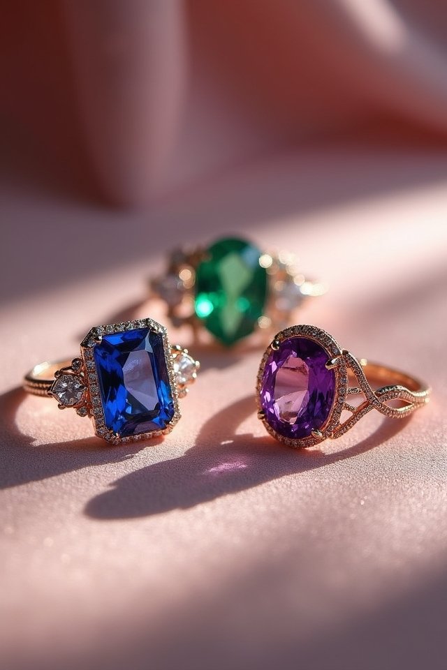 vibrant colored gemstone alternatives