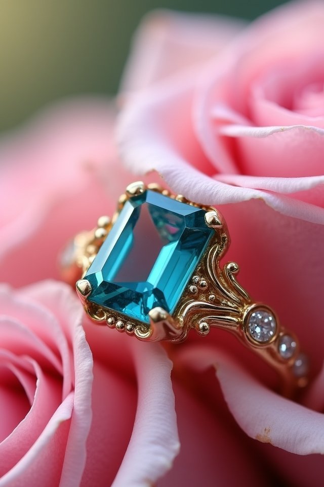 vibrant colored gemstone rings