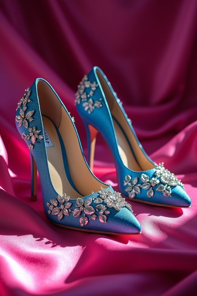 vibrant colorful wedding pumps