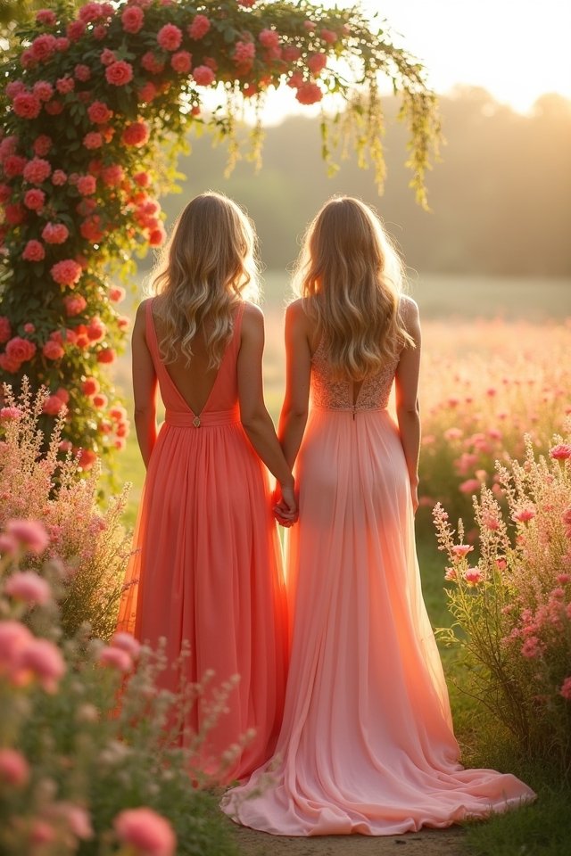 vibrant coral and peach dream