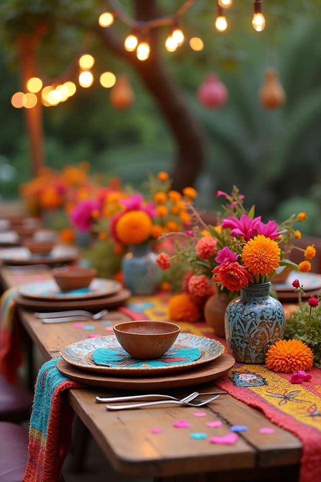 vibrant fiesta table decor