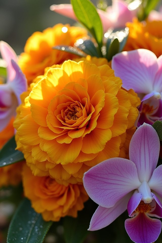 vibrant floral wedding bouquet