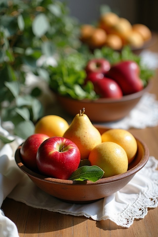 vibrant fruit and vegetable arrangements