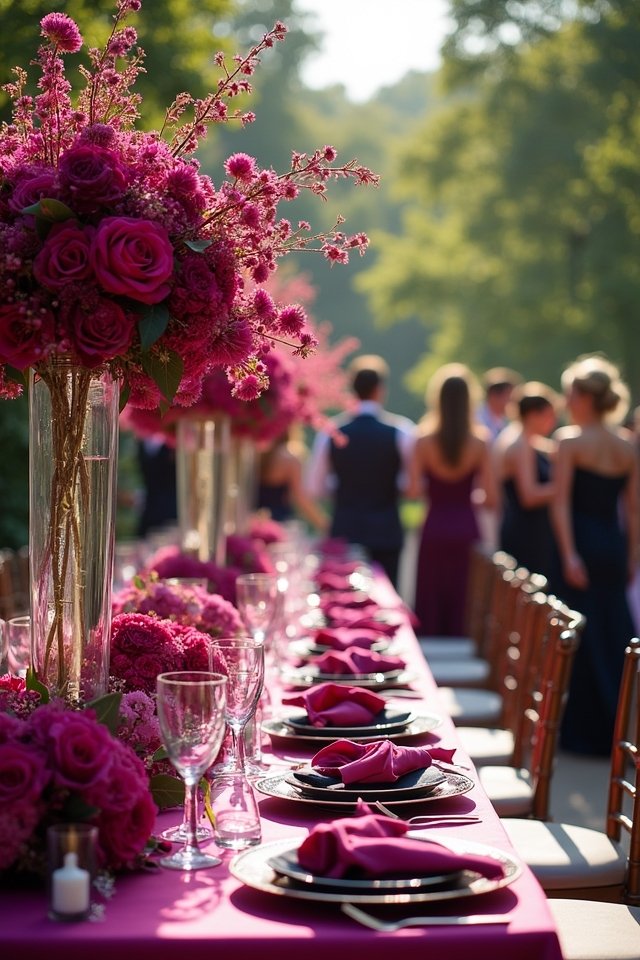 vibrant fuchsia sleek charcoal