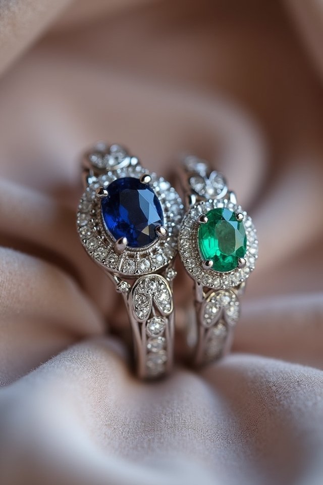 vibrant gemstone wedding accents