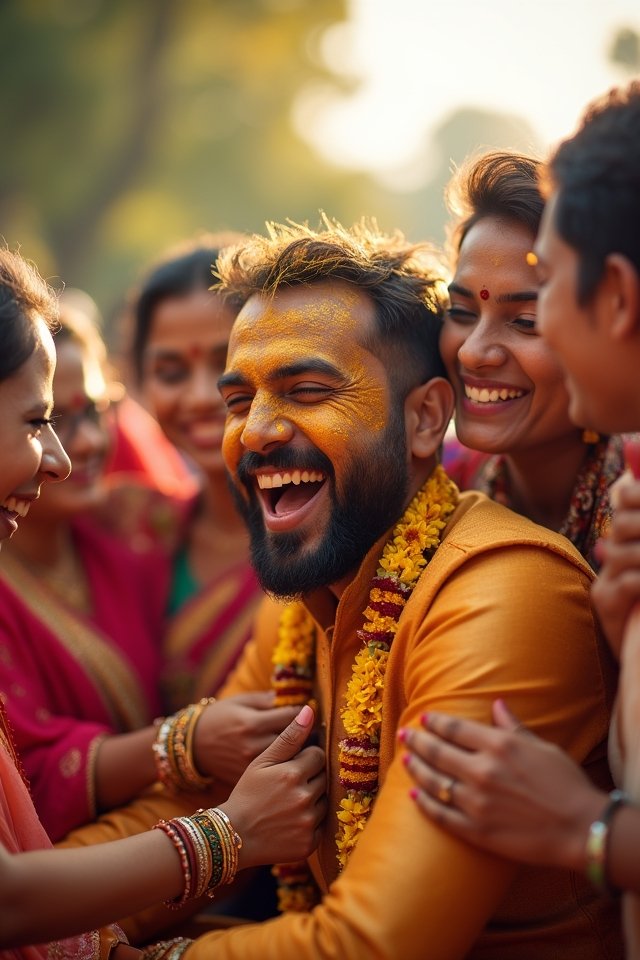 vibrant haldi celebration joy