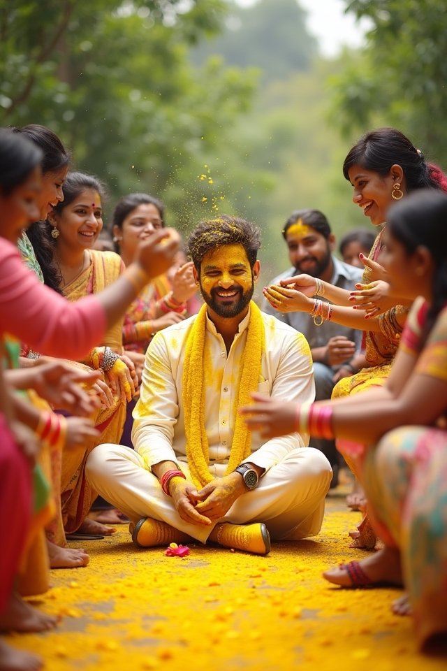 vibrant haldi ceremony moments