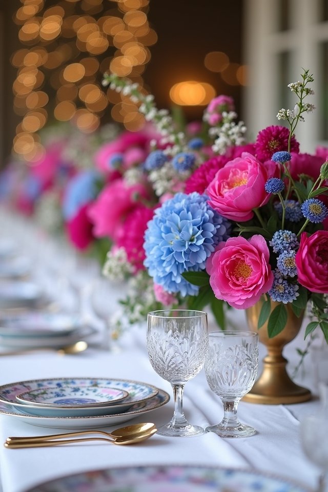 vibrant hot pink florals