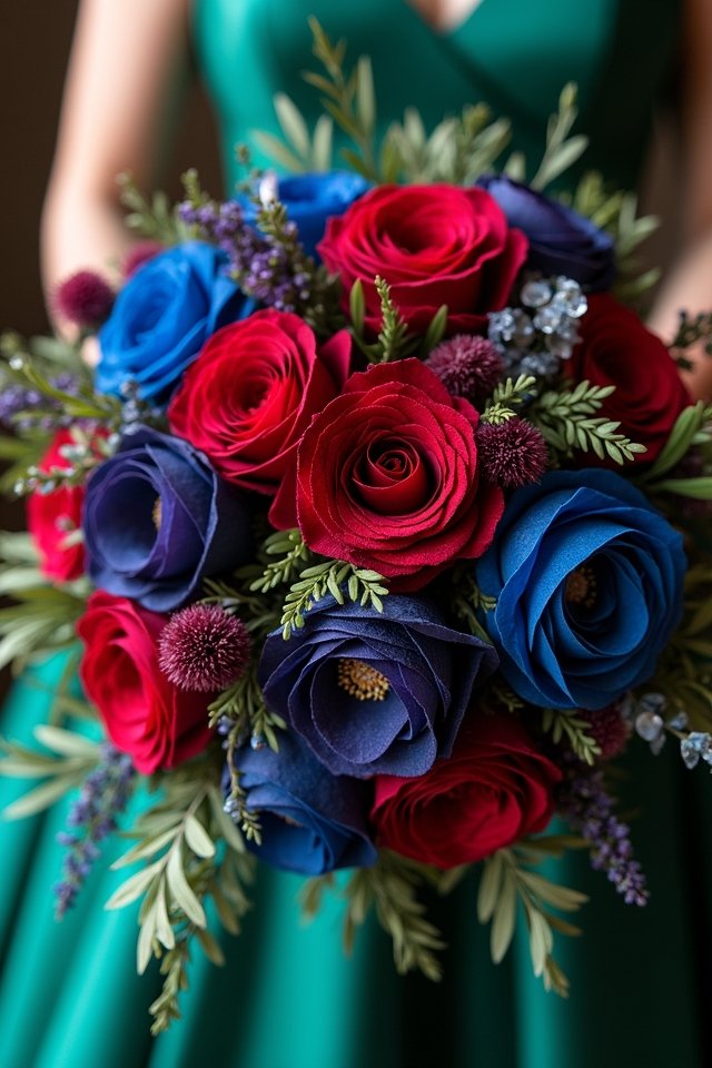 vibrant jewel toned bouquet