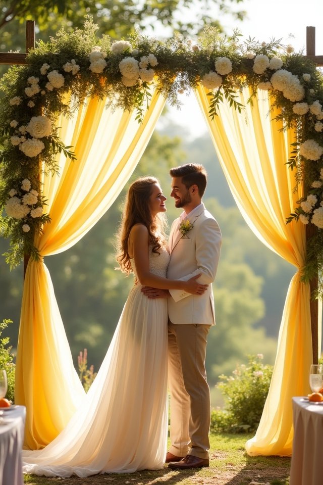 vibrant lemon yellow accents