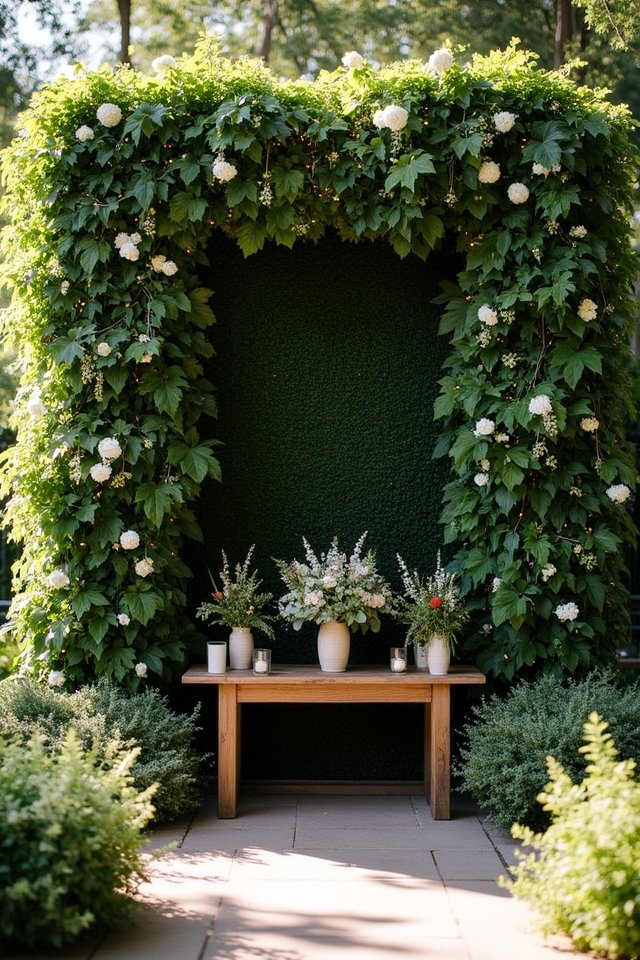 vibrant living plant backdrop