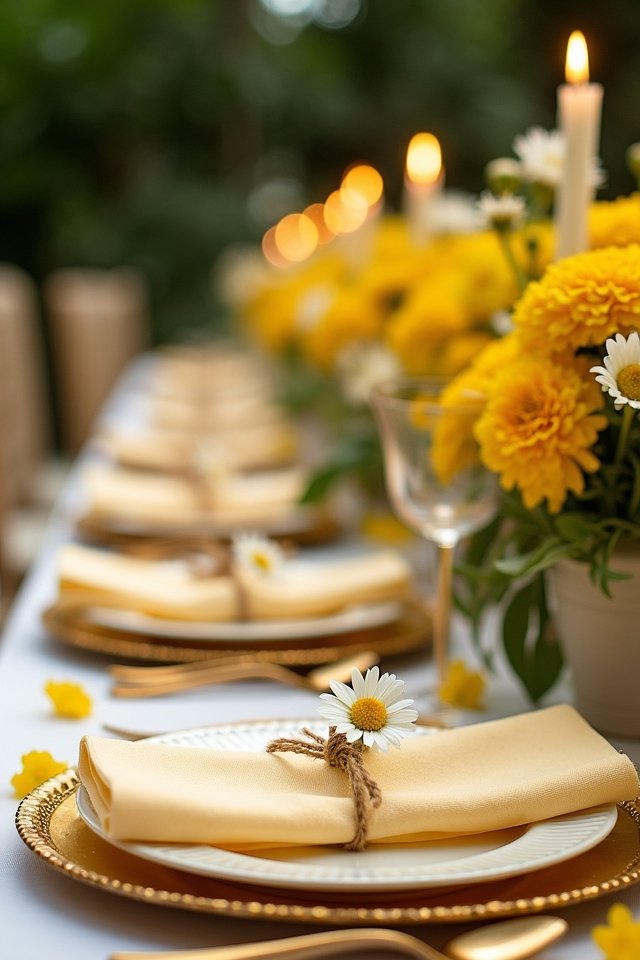 vibrant marigold daisy decor