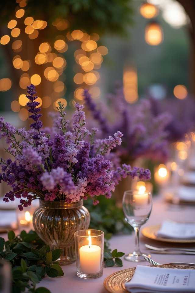 vibrant mixed purple wildflowers