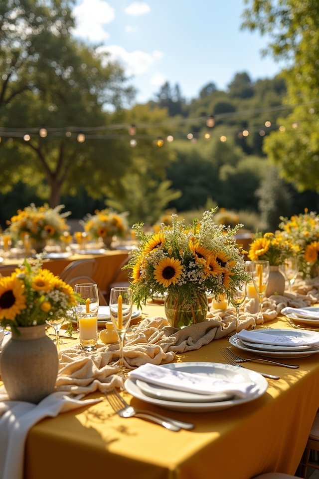 vibrant mustard yellow accents