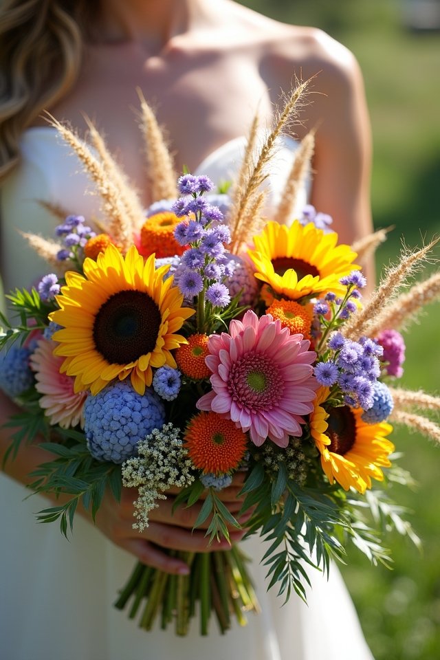 vibrant native wildflower bouquet