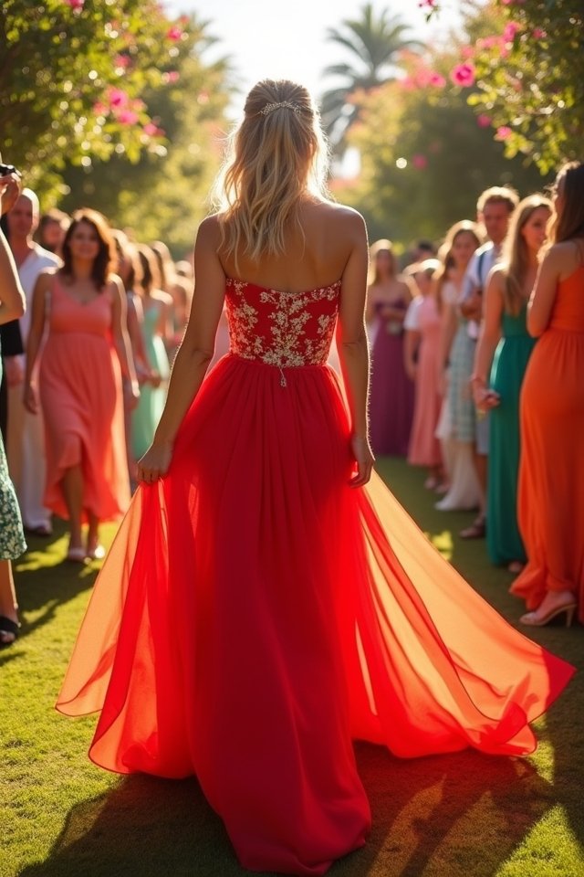 vibrant red summer elegance