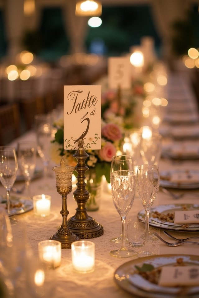 vibrant retro wedding signage