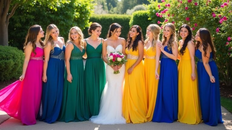 vibrant summer bridesmaid colors