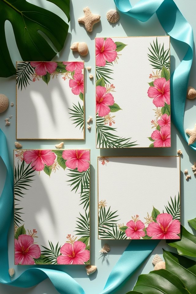 vibrant tropical party invitations