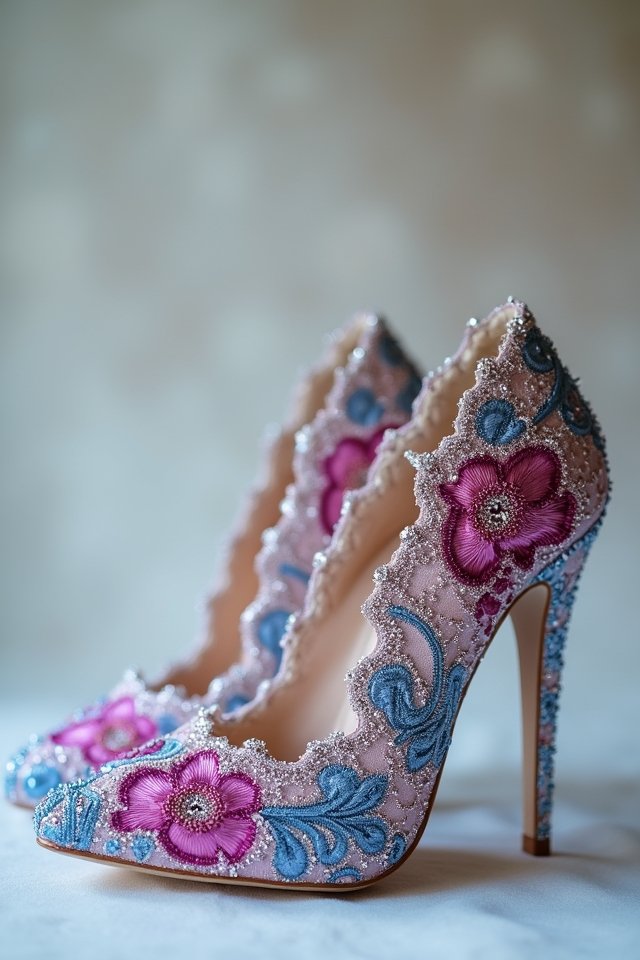 vibrant unique wedding shoes