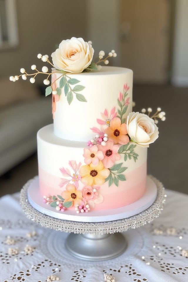 vibrant watercolor cake design