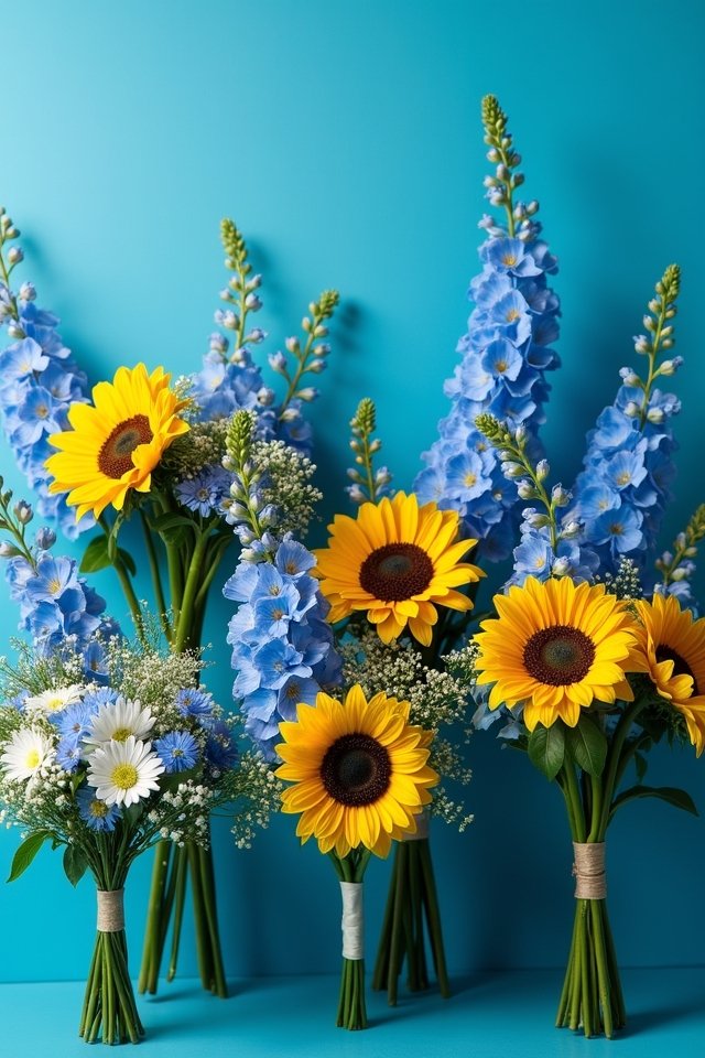 vibrant wedding flower combination