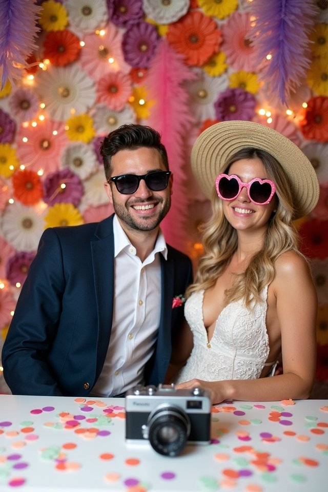vibrant wedding photo booth