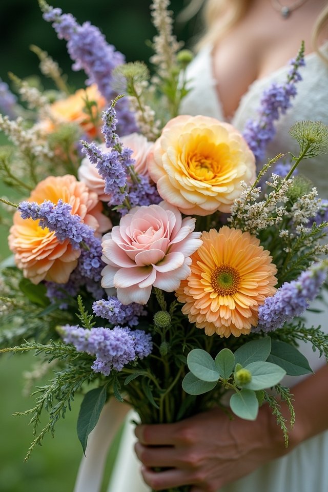 vibrant wildflower bouquet charm